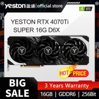 Yeston RTX 4070Ti SUPER 16G D6X 256bit RTX4070 Ti Super Graphic Card GPU GDDR6X 16gb Nvidia Graphics Card rtx4070ti yeston