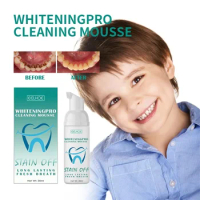 Teeth Whitening Mousse Deep Cleaning yellow Stains tartar removal odor oral Fresh Breath Prevent tooth decay gum care Toothpaste