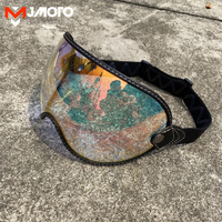 Universal รถจักรยานยนต์หมวกกันน็อกแว่นตาสำหรับ Shoei Vintage Full Face หมวกกันน็อกแว่นตา Motocross Helmet Sun Visor HD Anti-UV Bubble เลนส์