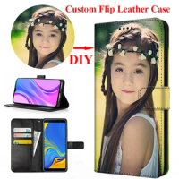 Customize Photo Leather Case For OPPO Reno 2 2Z 7 Oppo A5 A9 2020 A53S A91 A72 A74 K1 R17 Pro Book Flip Wallet Cover Bags