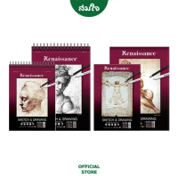 บล็อกบัสเตอร์ Renaissance (เรนาซองซ์) สมุดวาดเขียน สมุดสเก็ตช์ 90 แกรม ผิวเรียบ A4/ A5 ร้อยลวด/ สันก