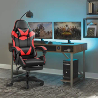 Gaming Chair, Backrest and Seat Height Adjustable Swivel Recliner Racing Office Computer Ergonomic Video Game , Red/Black