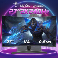Tiansu 27 inch 2K Monitor for PC Gamer 144Hz VA Screen Display Computer Monitor 27'' 240Hz 2 K HDMI-compatible Gaming monitors