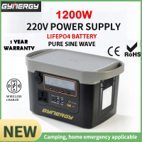 On Sale ( LIFEPO4 Tahan Lama + 1 Year ) GYNERGY LIFEPO4 1200W Sine Portable Power Station220V suitab