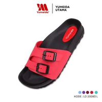 Yumeida LD-20083 L - Sandal Wanita Slop Karet Anti Air Slip 41 Merah