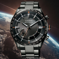 CITIZEN星辰 GENT S 光動能GPS鈦金屬 電波腕錶 43.5mm / CC3085-51E