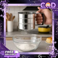 Gelas Saringan Tepung / Saringan Pengayak Gula, Tepung, Icing Sugar / Ayakan Tepung / Ayakan Tepung