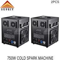 No Tax 2Pcs 750W Cold Sparkler Fountain Machine DMX Remote Control Wedding Effect Machine Dj Bar Disco Wedding Party Ti Spark P