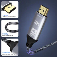 DisplayPort 1.4 to HDMI 2.1 8K 1.8m Cable Converter Directional Compatible with DisplayPort PC and HDMI Displays