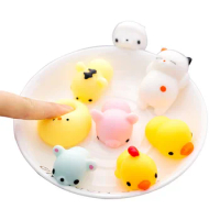 10PCS Kawaii Squishy Animal Toy Pack Squeeze Soft Dolls Antistress Figure Relief Stress For Children Adults Anxiety Toy