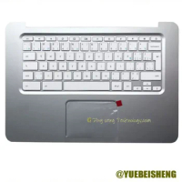 YUEBEISHENG New for HP Chromebook 14 G1 palmrest EUR keyboard upper cover Touchpad,Silver