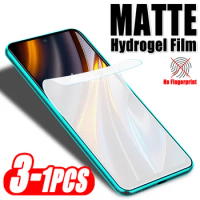 1-3PCS Matte Protective Gel Film For Xiaomi Poco X4 Pro X3 NFC M4 M3 M2 F4 GT F3 F2 C40 Hydrogel Safety Protector X4Pro F4GT X 4