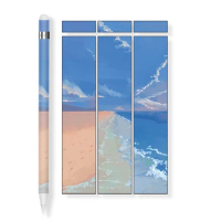 Seaside Pattern Film Smooth Sticker For Apple Pencil 1 2 Cover Creative Protector Decal Skin AntiScratch Protector Case