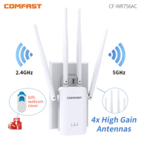 1200Mbps 5Ghz Wireless WiFi Repeater 2.4G 5.8GHz Long Range Wifi Signal Amplifier Extender Router Network Wlan WiFi Repetidor
