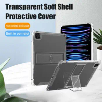 Transparent Protective Case Suitable For 2024iPad A1ir 6/Air4/5 TPU Four Corners Anti-fall Anti-fall Soft Case With Pen Slot