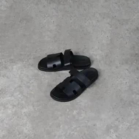 Sandal HERMES CHYPRE ALL BLACK SANDAL 100% ORIGINAL 40