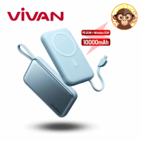 Powerbank Vivan VPB-W13 Wireless Magnetic Lightning 20W 3A 10000mAh Fast Charging QC 3.0 PD