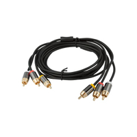 สายสัญญาณเสียง เกรดพรีเมียม สาย RCA สาย 5เมตร 3RCA ออก 3RCA รุ่น HC3315