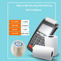 [ 50 cuộn ] Giấy In hóa đơn K57 x 38 -Giấy In  Nhiệt K57 Cho Máy Pos cầm tay Now/ Grab / Goviet 57x3