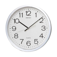 【SEIKO 精工】指針式時尚時鐘 掛鐘-銀框(QXA041S)
