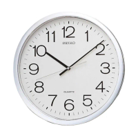 【SEIKO 精工】指針式時尚時鐘 掛鐘-銀框 日系 推薦(QXA041S)