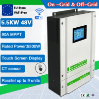 5500W 220/230VAC ON&amp;OFF Gird Tied Pure Sine Solar Inverter with 90A 48VDC MPPT Charger Controller with Parallel Function Wi-Fi