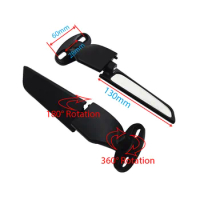 For Ducati 899 1199 1299 959 Panigale 1198 1098 848 Motorcycle Rearview Mirror Rotating Wind Wing Rotating Mirror Looking Glass