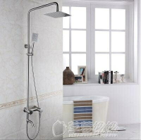 SUS304不銹鋼增壓淋浴花灑套裝冷熱淋雨噴頭沐浴淋浴器