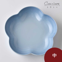 法國 LE CREUSET 花型盤 點心盤 盛菜盤 造型盤 中 海岸藍【$199超取免運】