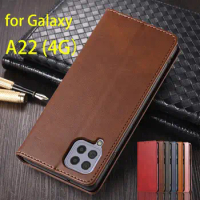 Leather Case for Samsung Galaxy A22 (4G 6.4") Card Holder Holster Magnetic Attraction Cover Wallet Flip Case Capa Fundas Coque