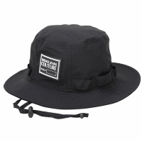 VERSACE 附繩矽膠標誌黑色漁夫帽(男/女可用)