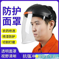 防護面罩 面具防塵面罩防飛沫化工氣體噴漆專用打農防護呼吸全臉面罩 快速出貨