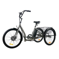 S12 bicycle 350w 24 "X 2.0 3-Wheel Electric Bicycle Large Capacity Super Stable Electric Scooter Elderly Tri-Wheel Bike Loadable