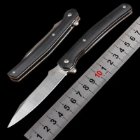 G10 Folding Knife CS GO Outdoor Self-Defense Knifves 58 HRC High Hardness Portable Fruit Knife Multi-functional Utility Knife