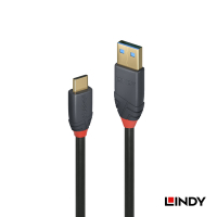 LINDY 林帝 ANTHRA USB 3.2 Gen 2 Type-C/公 to Type-A/公 傳輸線 + PD智能電流晶片 1m (36911)