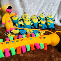 Boneka minion sett(Minion 10 biji,ulil kuning satu,love Minion 2,marsupilami 1) Truk