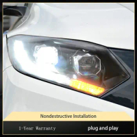 Car Lights For Honda Vezel 2015 2016 2017 2018 Highlight LED Headlight Projector 2 Lens LED Signal Front Lamp Accessories