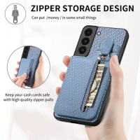 Magnet Case For Samsung Galaxy S24 S23 S22 S21 S20 FE Note 20 Ultra S10 Plus ShockProof Card Slot Flip Zipper Wallet Case Cover