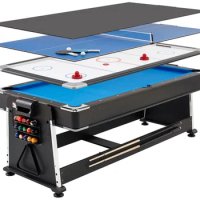 SZX 7ft 4 in 1 Multi functional pool table with billiard air hockey table,dinning table,table tennis table for adult on sales