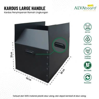 ALVABOARD KARDUS Large HANDLE, KOTAK PENGIRIMAN, BOX PINDAHAN UKURAN 600 X 400 X 300 mm