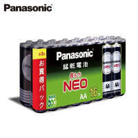 【Panasonic國際】NEO 黑色錳乾電池 碳鋅電池3號16入組