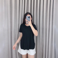 RAINBOW - KAOS VNECK OVERSIZE SLIT / BAHAN SPANDEK Polos