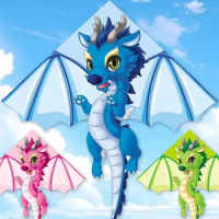 free shipping dragon kites flying toys for children kite line beach games kite winder chinese inflatable games outdoor children