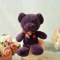 cute small teddy bear toy lovely purple teddy bear doll gift about 25cm 0604