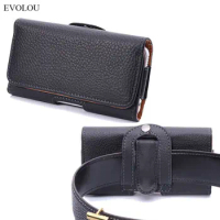 Universal Belt Clip Phone Pouch For ZTE Nubia Z60 Ultra 5G Magnetic Flip Leather Holster Waist Bag For NubiaZ60 Ultra Z50S Pro