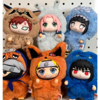 Hot Naruto Itachi Sasuke Kakashi Gaara Series Blind Box Mainan Bergaya Koleksi Figura Plush Loket Ha