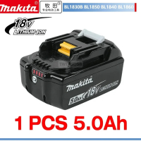 100% Original Makita 6Ah/5Ah/3Ah สำหรับ Makita 18V แบตเตอรี่ BL1830B BL1850B BL1850 BL1840 BL1815เปล
