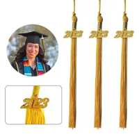 DIY Crafts Pure Color Uniforms Accessories Graduation Cap Hanging 2023 Academic Tassel Charm Pendant