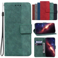 Luxury Geometric Flip Leather Case For Sony Xperia 5 V 5V 10 1 V IV 2023 ACE 3 5 III Minimalist Wallet Card Phone Cover