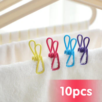 10pcs Clothespins Clothes Pegs Chips Random Colors Clothes Clips PVC Coated High Elasticity for Clothespin Paper Food Bag Clips